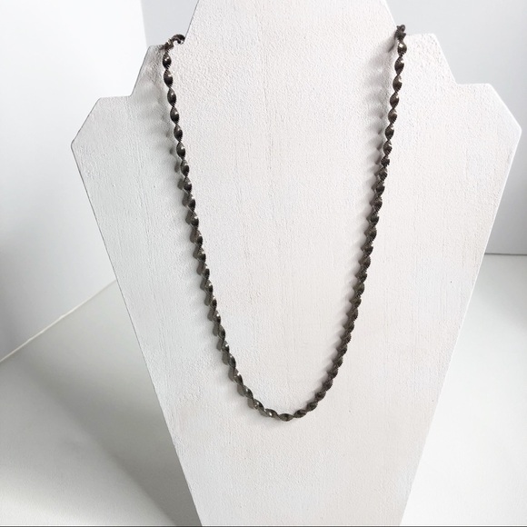 Vintage Italy Sterling Silver Twisted Necklace